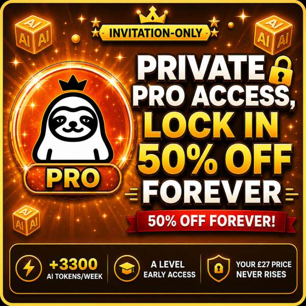 Invitation-only private PRO access — lock in 50% off forever.